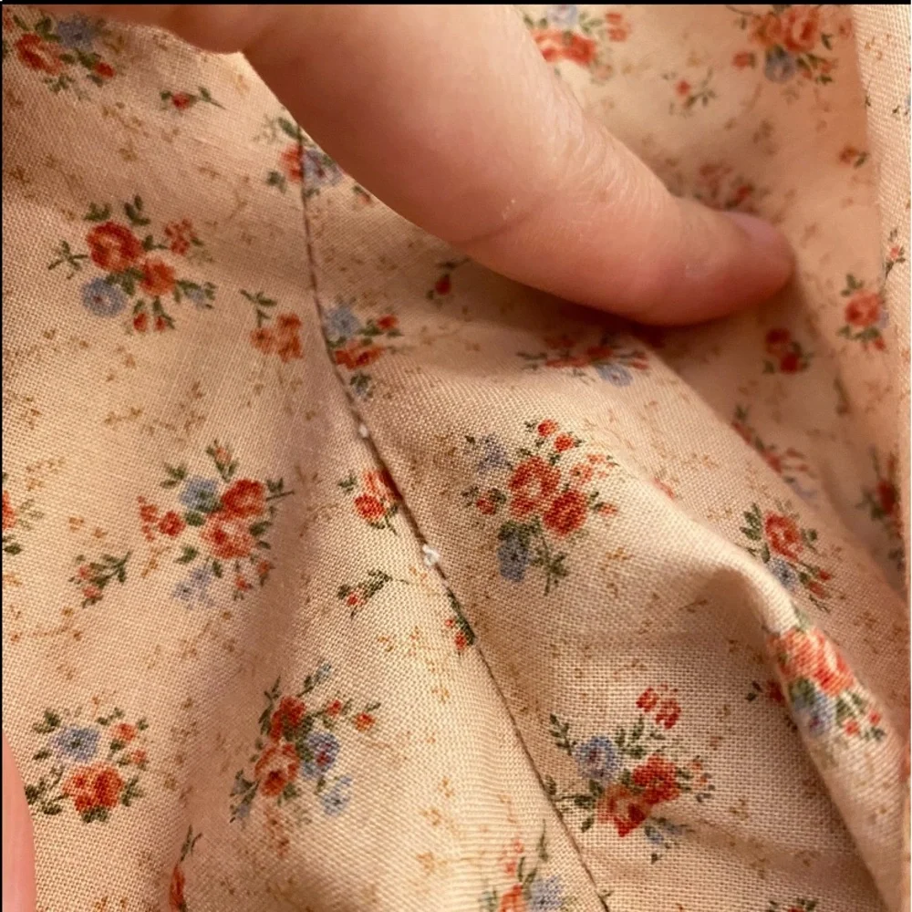 *Johnny Was Pink Button Down embroidered Shirt Red Rose and Ruffles Floral - Picture 10 of 12